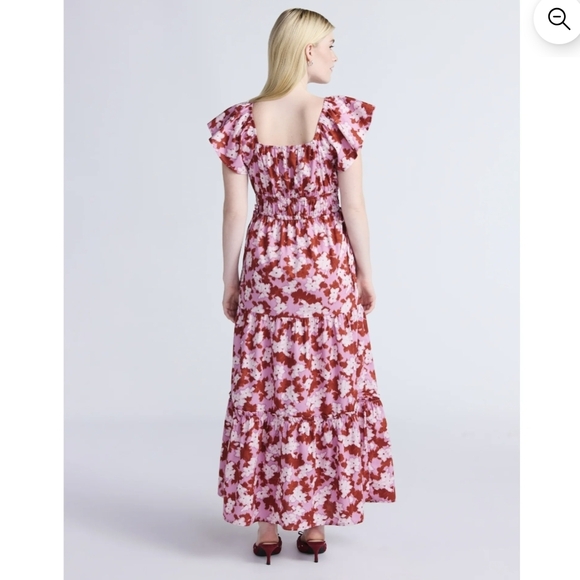 Floral Pink and Red Maxi Dress - Picture 3 of 9